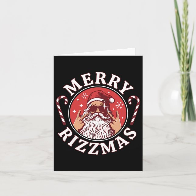 Merry Rizzmas Kids Teens School Funny Christmas Sa Karte (Vorderseite)