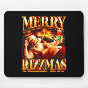 Merry Rizzmas Kids Teens School Funny Christmas Sa Mousepad