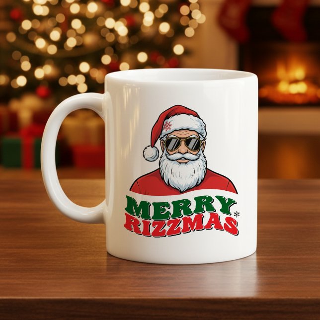 Merry Rizzmas Retro Santa Claus Funny Christmas Kaffeetasse (Merry Rizzmas Retro Santa Claus Funny Christmas Coffee Mug
)