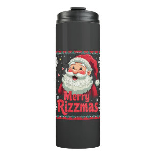 Merry Rizzmas Santa Rizz Funny Christmas Rizzler Thermosbecher