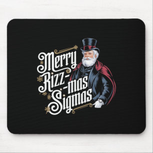 Merry Rizzmas Sigmas Funny Santa Claus Alpha Gen Mousepad