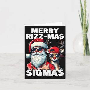 Merry Rizzmas Sigmas Gen Alpha Funny Christmas San Karte