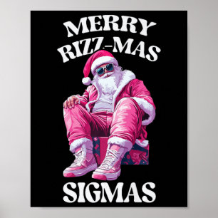 Merry Rizzmas Sigmas Santa Rizzler Jugend Kinder T Poster