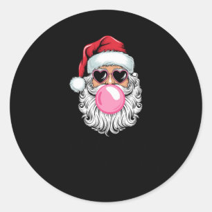 Merry Rizzmas Skibidi Santa Funny Xmas Meme Runder Aufkleber