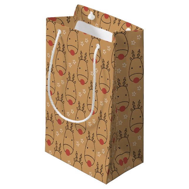 Merry Rudolph Starry Winter Delight Kleine Geschenktüte (Vorderseite Schrägansicht)