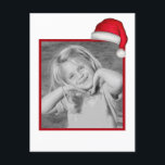 Merry Santa Christmas Foto Card 1 Foto Niedlich Feiertagspostkarte<br><div class="desc">Gemalte kalkartige Weihnachtsmannmütze mit flauschigem, weißem und rotem Samt. Frohe Weihnachten grüßen an alle mit diesem lustigen, niedlichen, whimsy Design. Ein malerischer Effekt für das flauschige, weiße Fell und die tiefen Rottöne für den samtigen Hut des Weihnachtsmanns. Machen Sie Ihre Weihnachten fröhlich und hell mit diesem lustigen Design. Dieses Design...</div>