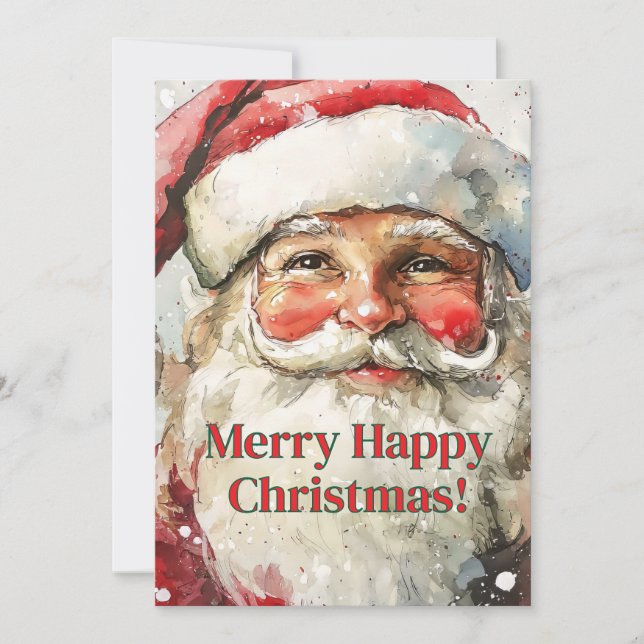 Merry Santa Christmas Karte (Vorderseite)