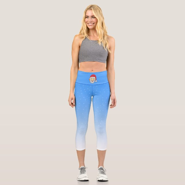 Merry Santa Claus Capri Leggings (Vorderseite)