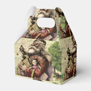 Merry Santa Claus Tree Classic Illustration Geschenkschachtel
