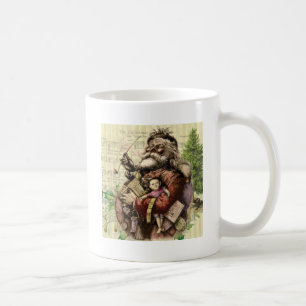 Merry Santa Claus Tree Classic Illustration Kaffeetasse