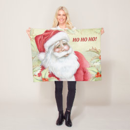 Merry Santa Clause | Wasserfarbe Fleecedecke
