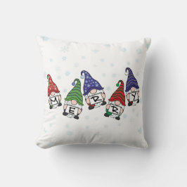 Merry Scattered Gnomes Kissen