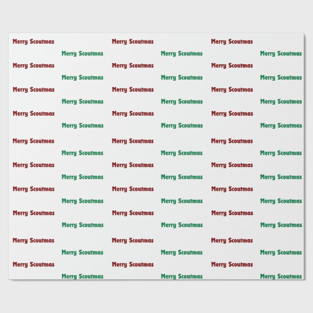 Merry Scoutmas Troop Wrapping Paper Geschenkpapier (Flach)