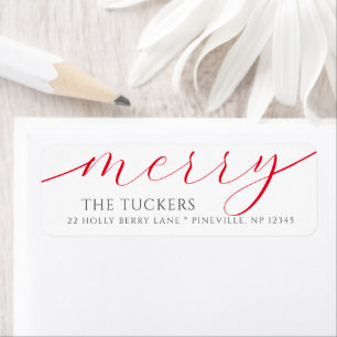 MERRY Script Festive Weihnachtsfeier Rücksendeadre