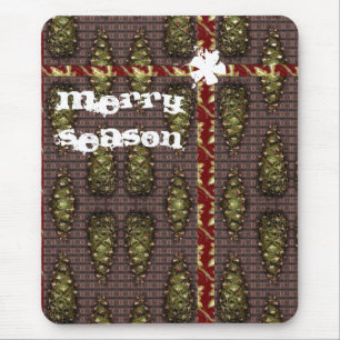 Merry Season Pine Cone Mousemat Mousepad