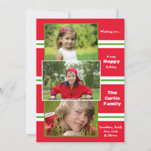 Merry Sentiments Holiday Foto Card Feiertagskarte