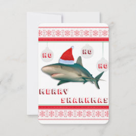 Merry Sharkmas Christmas Shark Card Karte