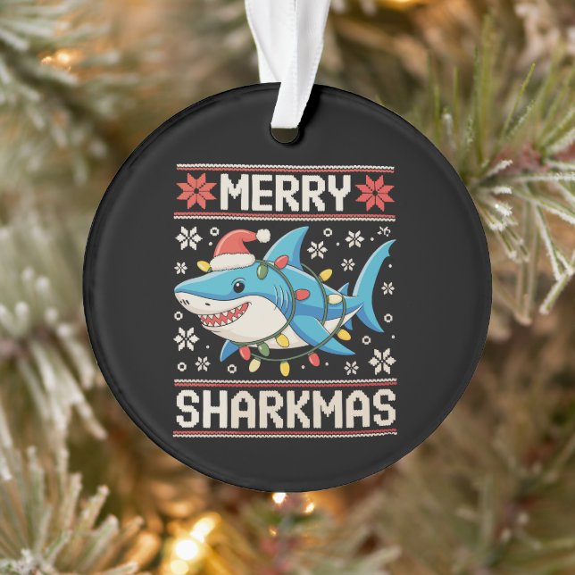 Merry Sharkmas Weihnachten Weihnachten Weihnachten Ornament (Baum)