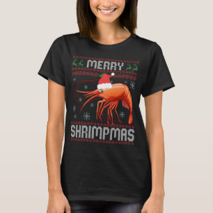 Merry Shrimpmas Funny Ugly Weihnachts Sweater Gesc T-Shirt