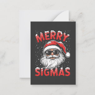Merry Sigmas Funny Gen Alpha Middle School Weihnac Mitteilungskarte