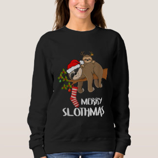 Merry Sloth Weihnachtsmannmütze Liebe Weihnachten Sweatshirt