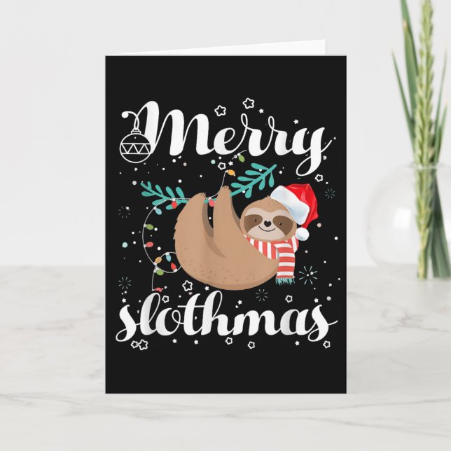 Merry Slothmas Christmas Pajama For Sloth Lovers  Karte (Vorderseite)