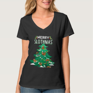 Merry Slothmas Funny Christmas Swea T-Shirt