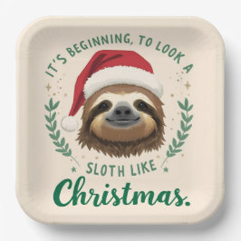 Merry Slothmas, Paper Plates Pappteller