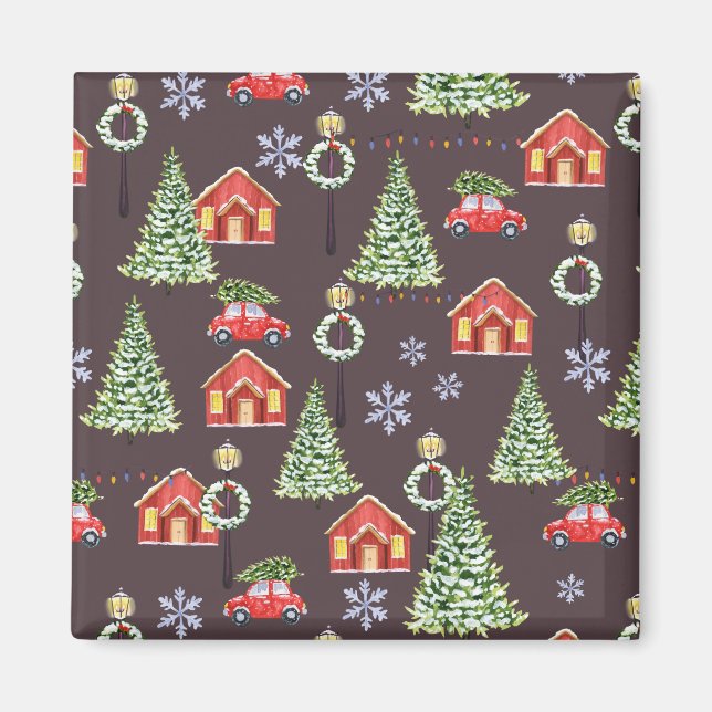 Merry Slothmas Sloth Cute Xmas Christmas    Magnet (Vorne)