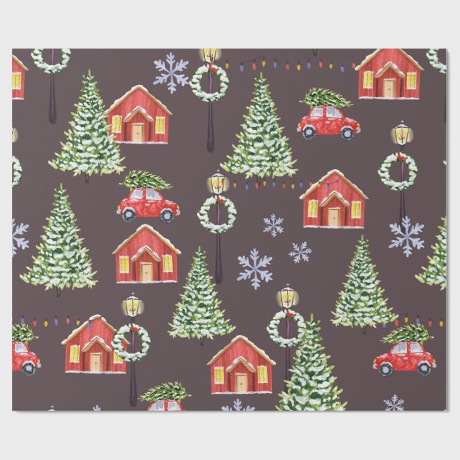 Merry Slothmas Sloth Niedlich Xmas Weihnachten Geschenkpapier (Flach)
