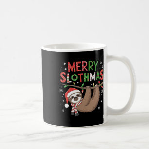 Merry Slothmas Weihnachtsmannmütze Pajamas Sloth L Kaffeetasse
