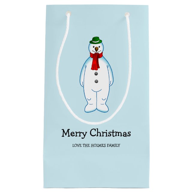 Merry Snowman Kleine Geschenktüte (Vorderseite)
