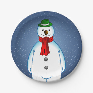Merry Snowman Pappteller