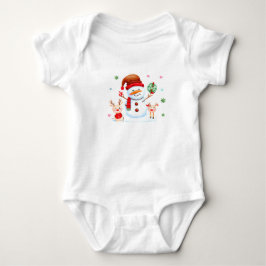 Merry Snowman und Bright Baby Rentiers Baby Strampler