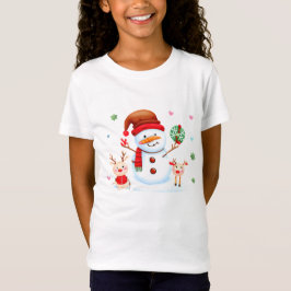 Merry Snowman und Bright Baby Rentiers T-Shirt