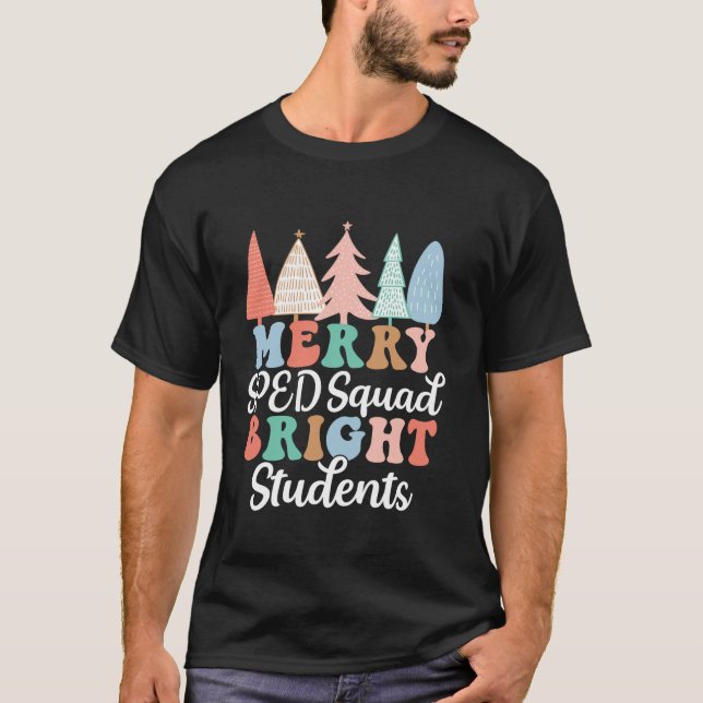 Merry SPED Squad Bright Schülerteam SPED Lehrer T-Shirt (Vorderseite)