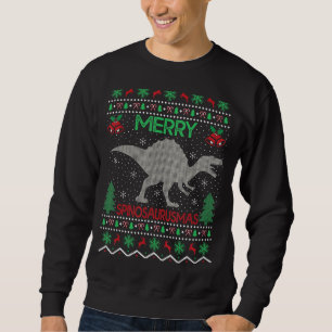 Merry Spinosaurus Xmas Ugly Spinosaurus Weihnachte Sweatshirt