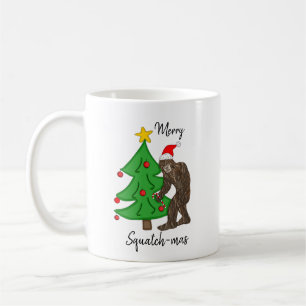 Merry Squatch mas Bigfoot Weihnachtsfest Spaß Kaffeetasse