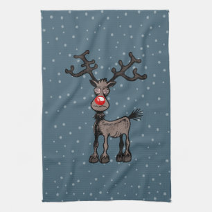 Merry Stressmas mit Rudolph Geschirrtuch