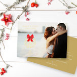 Merry & Sweet Christmas Elegant Photo Floral Ball Folien Feiertagskarte<br><div class="desc">Merry & Sweet Christmas Elegant Photo Floral Ball Metallic Foil Holiday Card with Envelope. If you want to coordinate the back, I suggest you use the following color codes: Rose Gold C3999B - Gold #CBB068 - Silver #B3B3B. IMPORTANT NOTICE: This design is part of a collection and has other coordinated...</div>