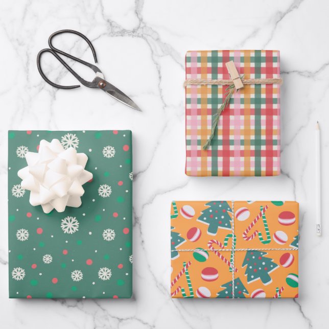 Merry & Sweet Winter Wrapping Paper Set#8 Geschenkpapier Set (Vorderseite)
