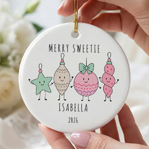 Merry Sweetie Personalisierter Mädchen-Schmuck Keramik Ornament