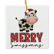 Merry Swissmas. Festliche Schweizer Kuh