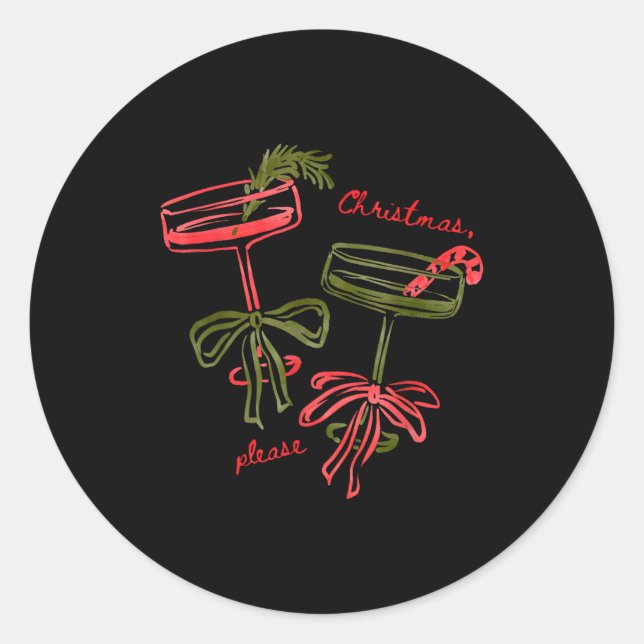 Merry Tails  Runder Aufkleber (Vorderseite)