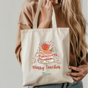 Merry Teacher Christmas Tragetasche