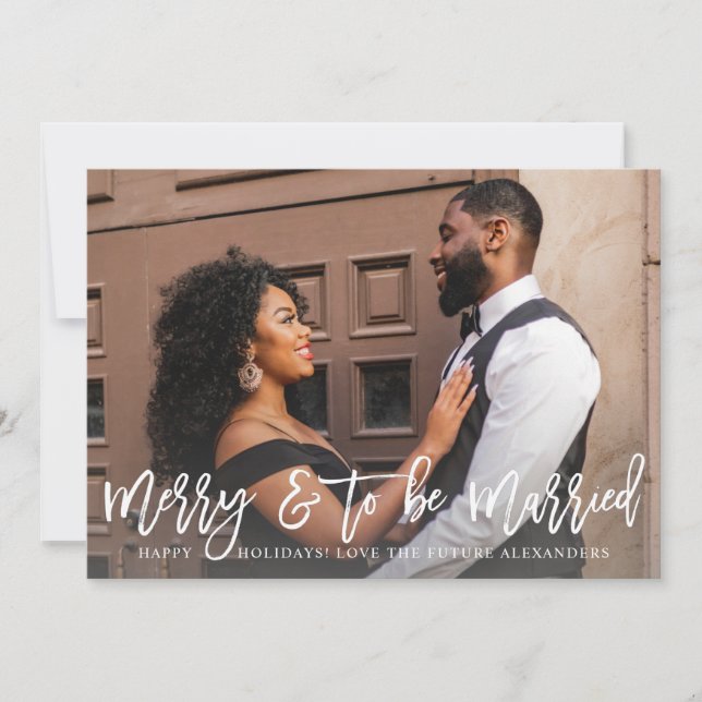 Merry & to be Verheiratet Verlobung Foto (Vorderseite)