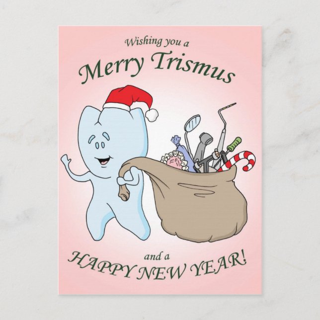 "Merry Trismus" Weihnachtskarte Feiertagspostkarte (Vorderseite)