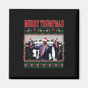 Merry Trumpmas Donald Trump Santa Family Xmas häss Magnet