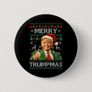 Merry Trumpmas - Weihnachtsmann Donald Trump Button