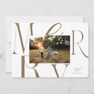 MERRY Typografy Christmas Card Feiertagskarte